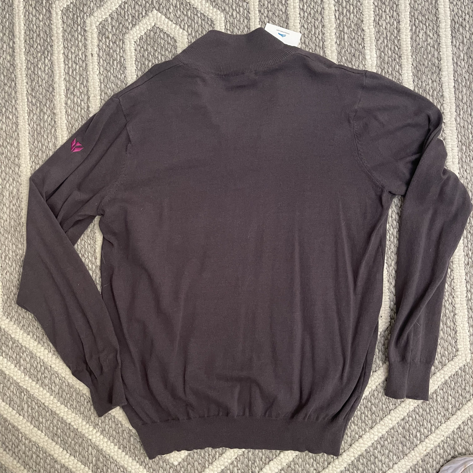 NEW Men's Gray 1/4 Zip Cotton Blend Golf Pullover Sweater Size M NWT gallery