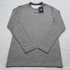 NEW Under Armour ColdGear Fitted Crew Mens Small Gray Long Sleeve Base Layer Top