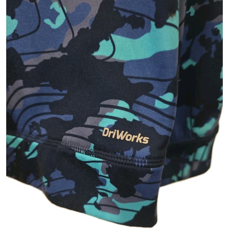 Athletic Works Light 1/2 Zip Hooded Pullover Shirt Sz XL (14-16) Husky Blue Camo gallery