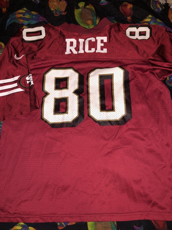 NIKE JERRY RICE San Francisco 49ers Men's Jersey SIZE X LARGE MADE IN USA 90's gallery