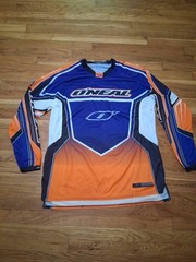 Vintage O’Neil Motorcross Racing Orange Long Sleeve Jersey Polyester X Large