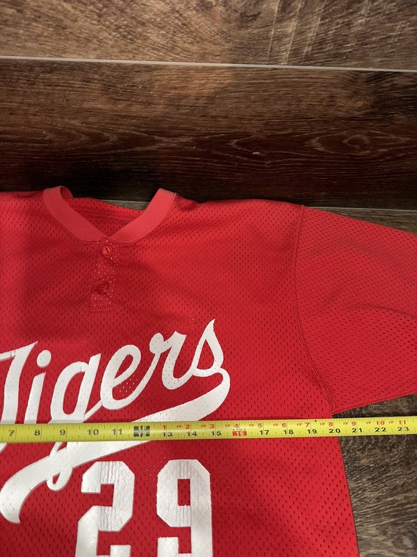 VTG Powers Mfg. Baseball Jersey Men’s Size 42 Red Tigers Cedar Falls IA 70s USA gallery