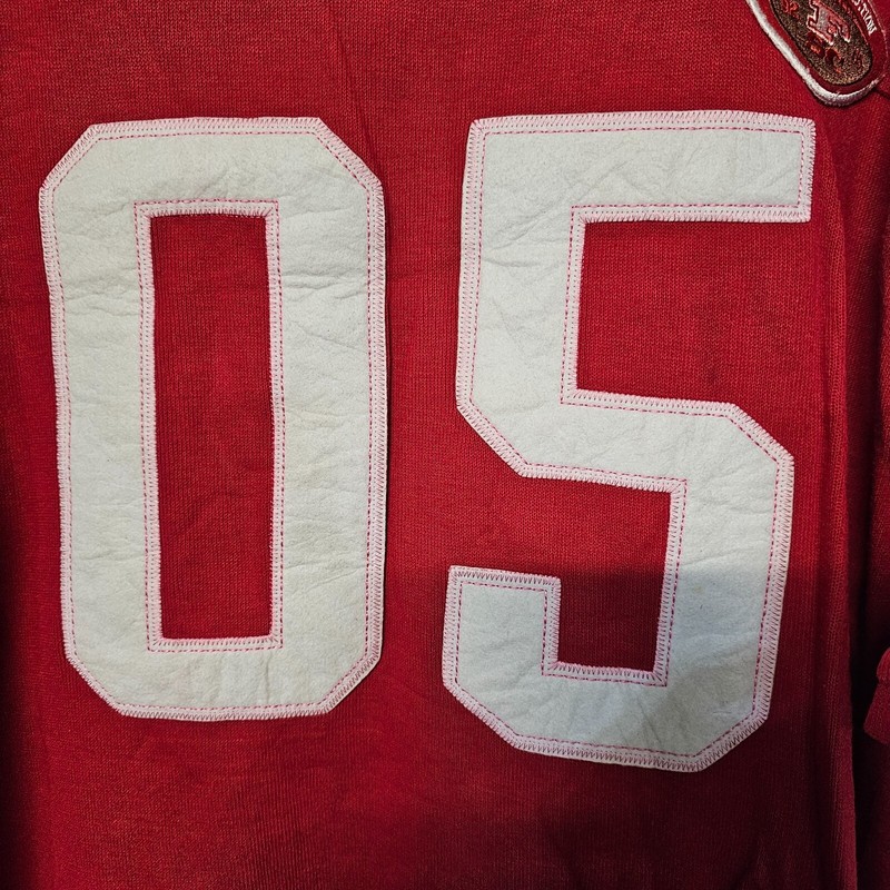 Vintage FUBU Sports 05 Red Throwback Rap Hip Hop Urban Football Jersey 50 2XL gallery
