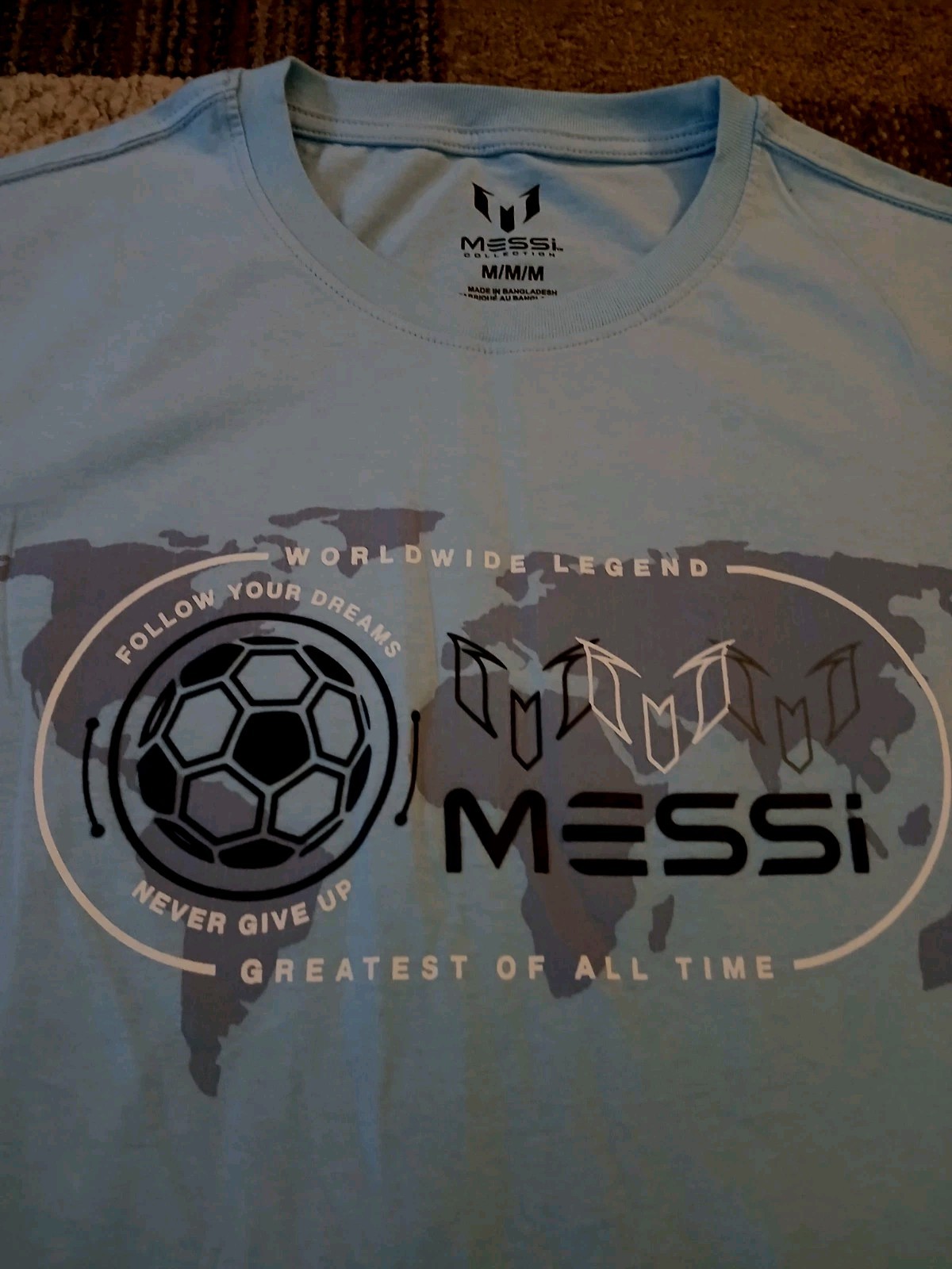 Messi Collection "Worldwide Legend" Lionel Messi Blue Soccer T-Shirt Men's M gallery
