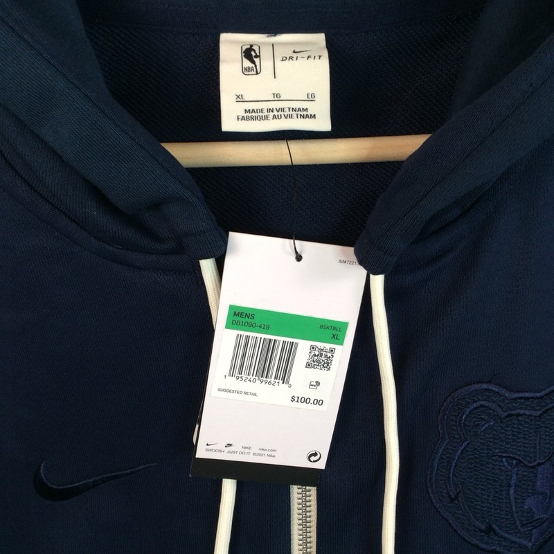 Men’s Nike Dry-Fit Memphis Grizzlies Hoodie Size XL Navy Blue gallery