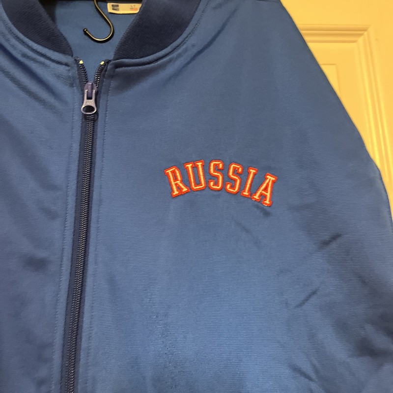 Reebok Team Russia LT Polyester Zip Up Short Sleeve Men's gallery
