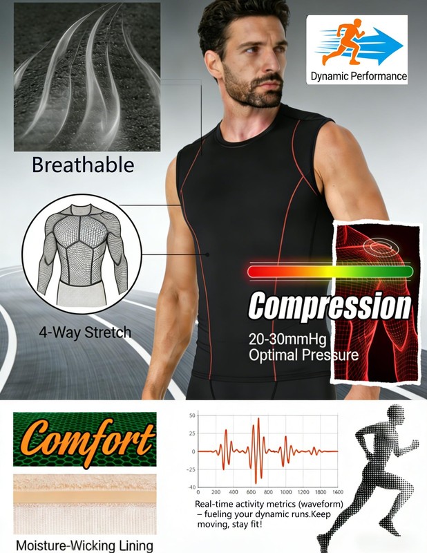 5 Pack Men's Athletic Compression Shirts Sleeveless Tank Top Base Layer Sport... gallery