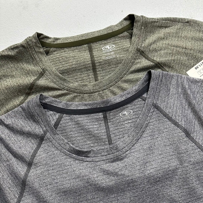 Athletic Works T-Shirt Mens L Gray Green Heathered Performance Bundle Excellent gallery
