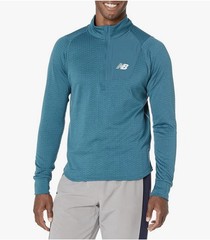 New Balance Men’s NB Heat Grid Half Zip, Dark Moonstone Heather, XX-Large
