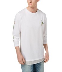 American Rag Mens Hula Graphic T-Shirt, brightwhite, L