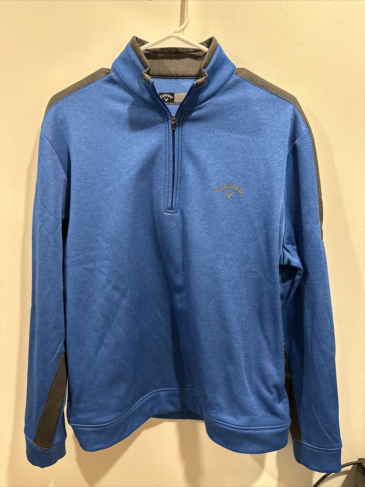 Callaway Blue Quarter Zip Pullover Long Sleeve Men's Size Small gallery