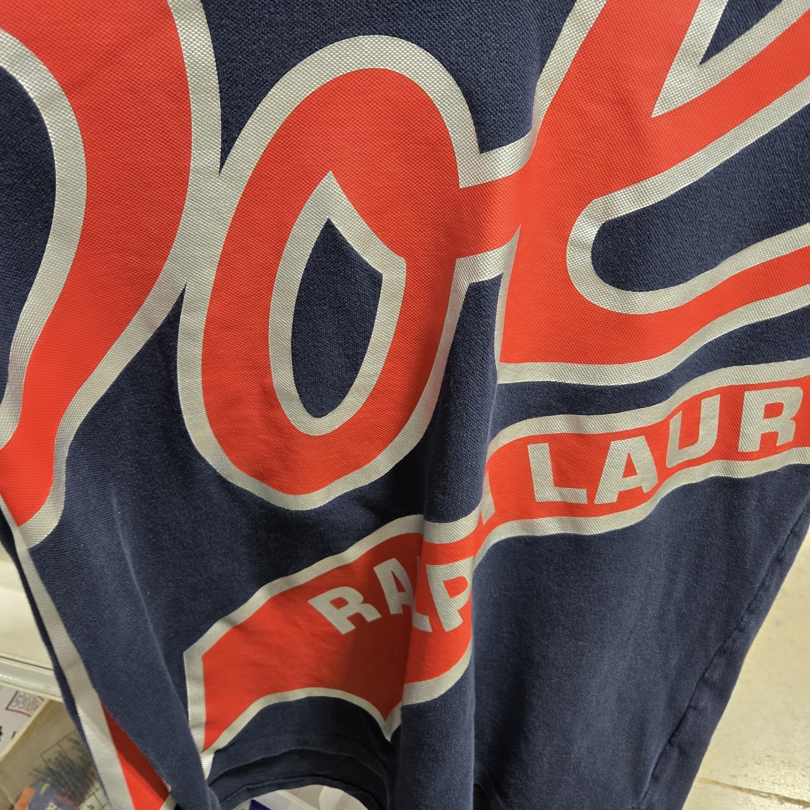 Polo Ralph Lauren Big Bubble Logo Performance Polo Aviator Navy Mens Large Aop gallery