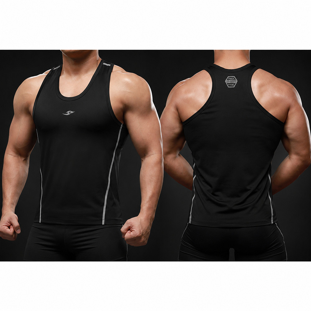 Take Five Recovery Compression Tank Top Mens Gym Workout Base Layer Shirt 076 gallery