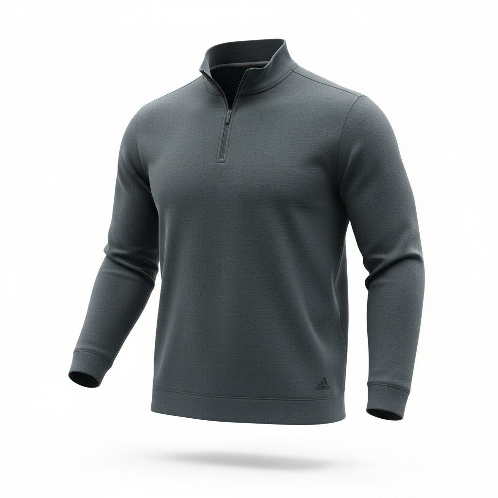 Adidas Elevated Men’s Golf Pullover XL Blue Gray Quarter Zip Athletic gallery