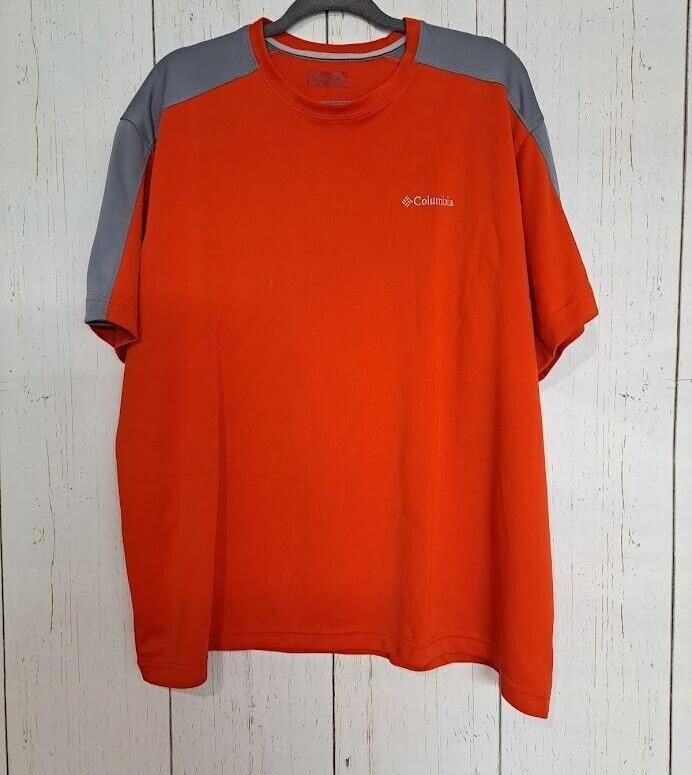 Columbia Size 2X Orange And Gray Mens Active Gym Short Sleeve Shirt gallery