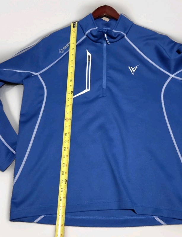 Mens Sunice Allendale 2.0 Water Repellant 1/4 Pullover Shirt Blue Sz L gallery