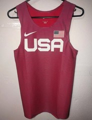 Nike Men 2023 USA International Team Pro Elite Track Singlet AO8669-602 Size S