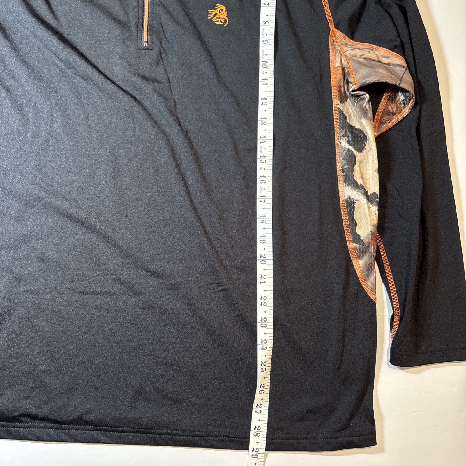 Legendary Whitetails Quarter Zip Pullover Mens XL Black Camo Hunting Base Layer gallery