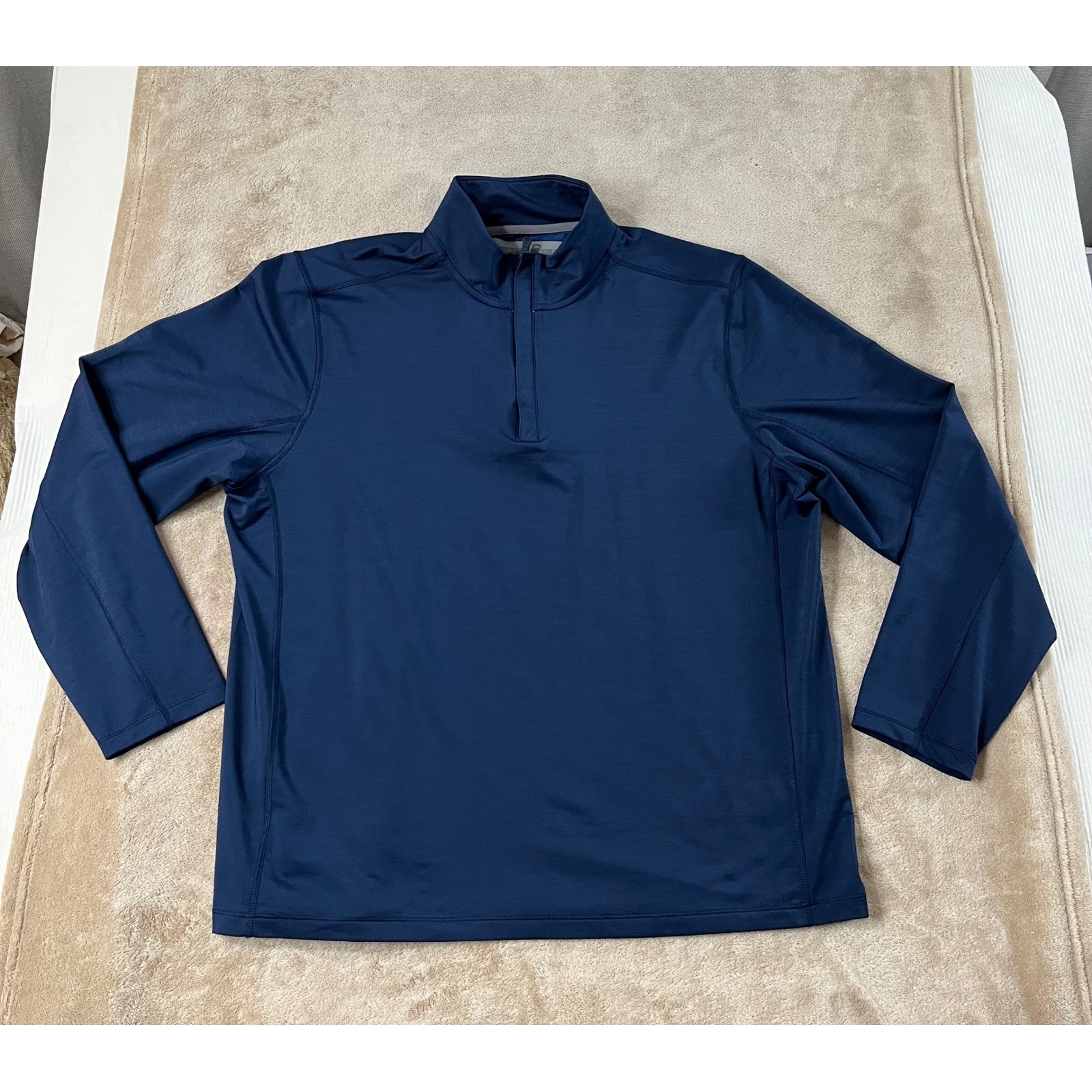 Jim Nantz Vineyard Vines Quarter Zip Golf Pullover Men's XL Navy Blue L/S EUC gallery