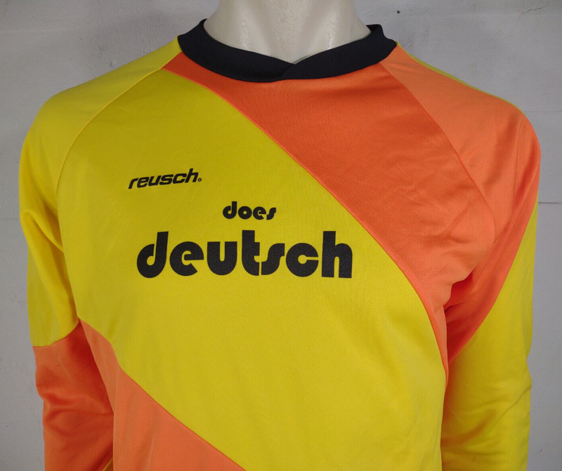 NWT Reusch Does Deutsch orange yellow Soccer Jersey shirt mens Medium gallery