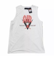 Nike Air Jordan Retro Flight Nostalgia Jersey Mens Tank White BV5452-100 Size M