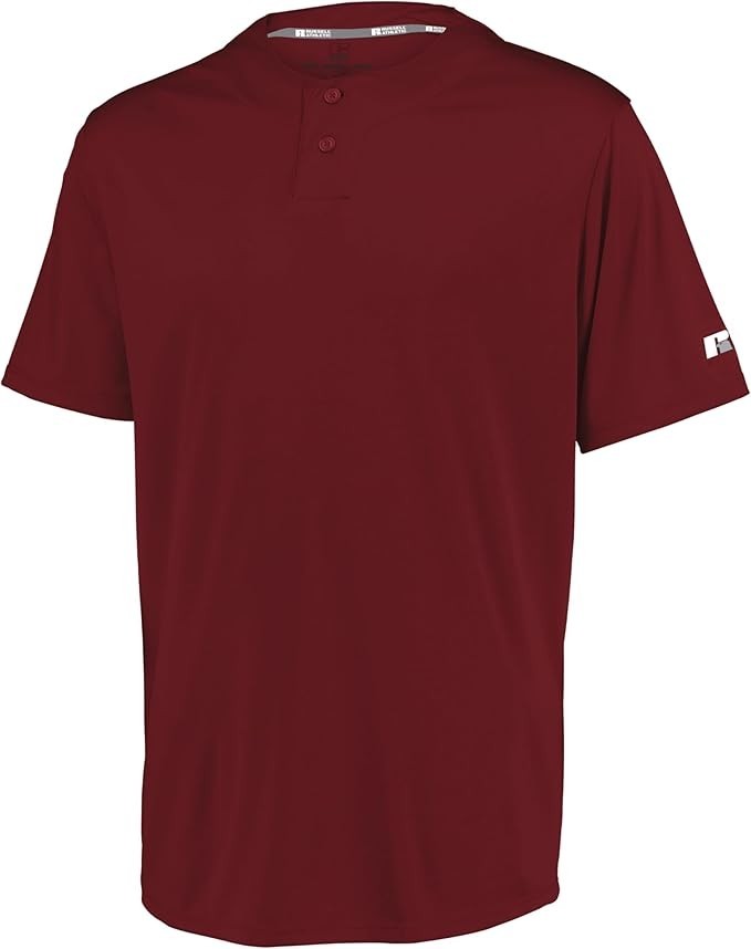 RUSSELL ATHLETIC 2-Button Jersey Size {Small} Short Sleeve/ Moisture-Wicking gallery