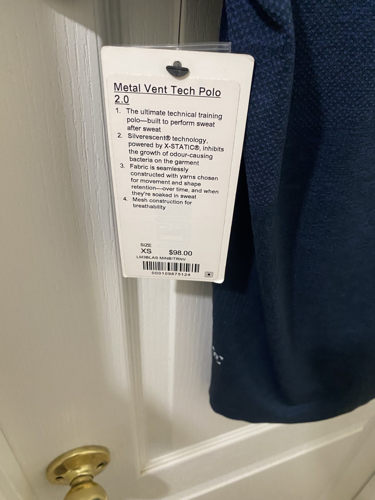 Lululemon Metal Vent Tech Polo 2.0 Size XS Mineral Blue New With Tags gallery