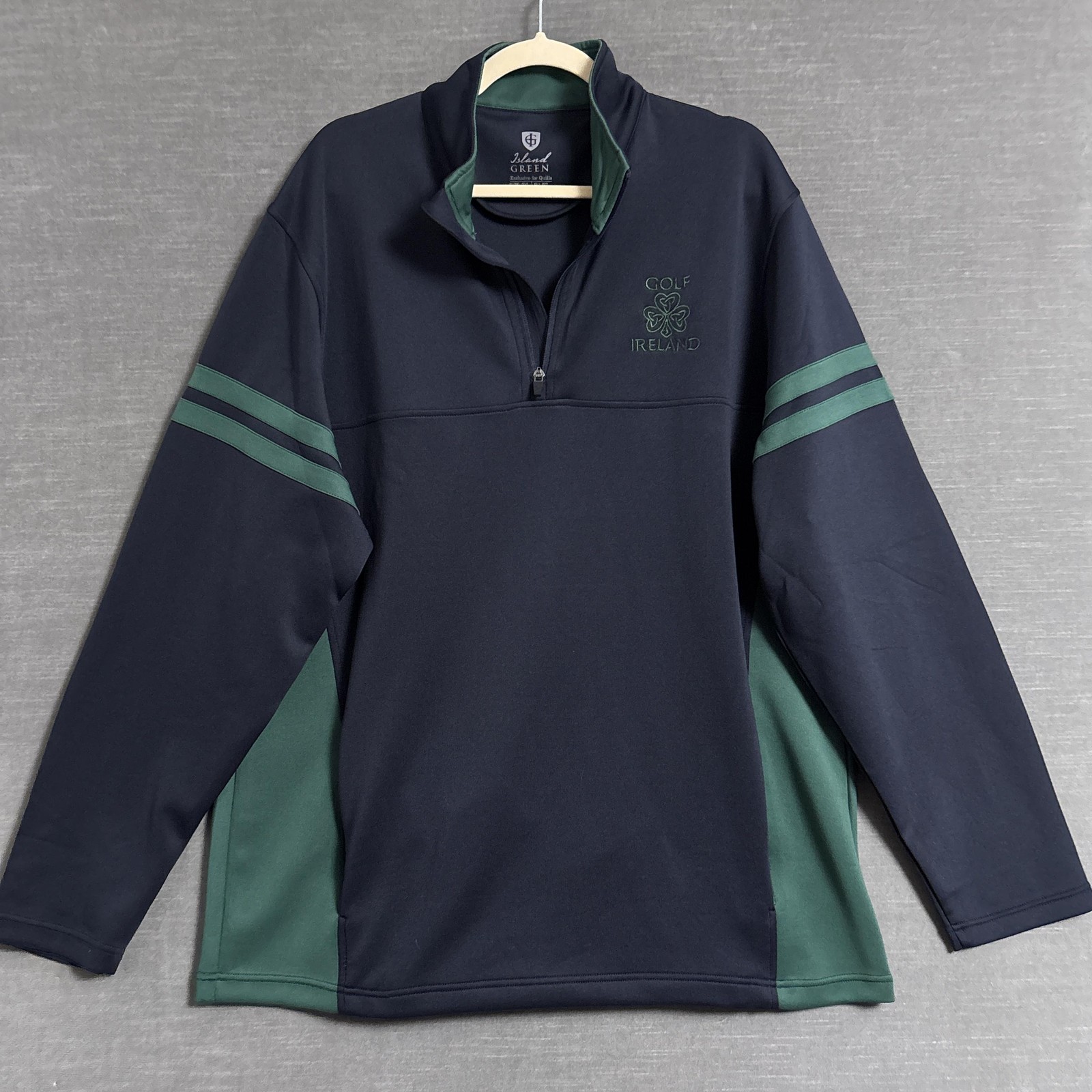 Island Green Golf Ireland Quills Pullover 2XL Blue Green 1/4 Zip Long Sleeve 52 gallery