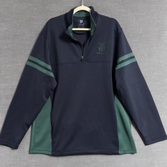 Island Green Golf Ireland Quills Pullover 2XL Blue Green 1/4 Zip Long Sleeve 52