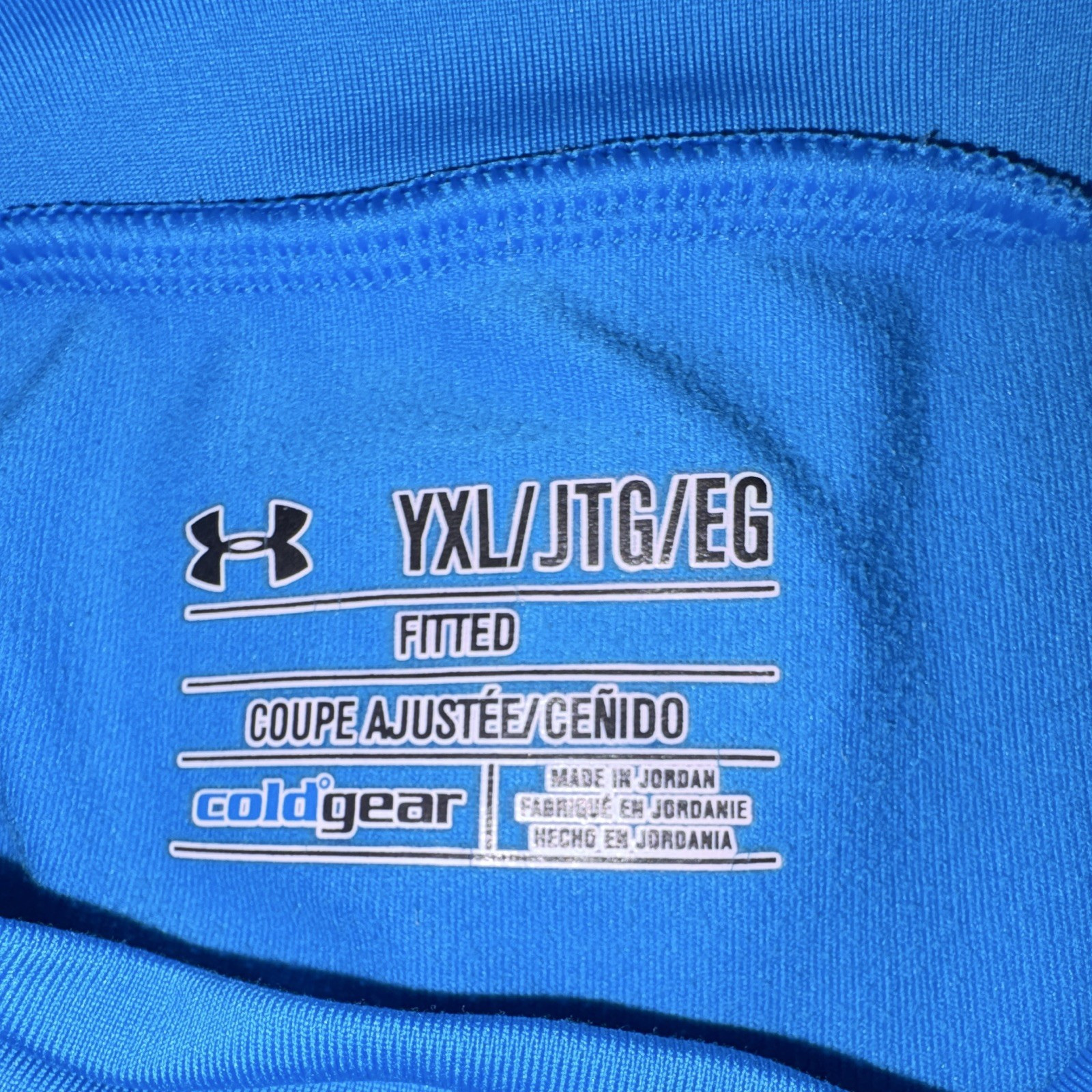 Under Armour ColdGear Youth Blue Fitted Solid T-Shirt Size YXL gallery