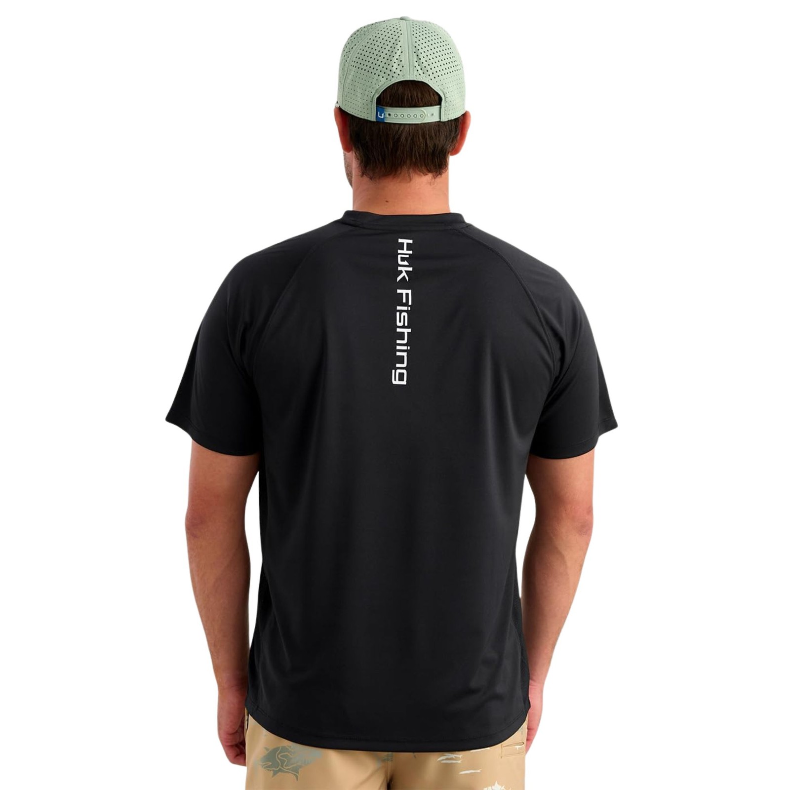 Huk Pursuit Short Sleeve Crew Men's Tech Shirt, Black 3, Small gallery