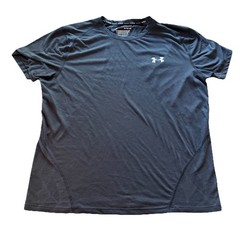 Under Armour Run Streaker Tee Men’s Size Large Black Performance Athletic Top