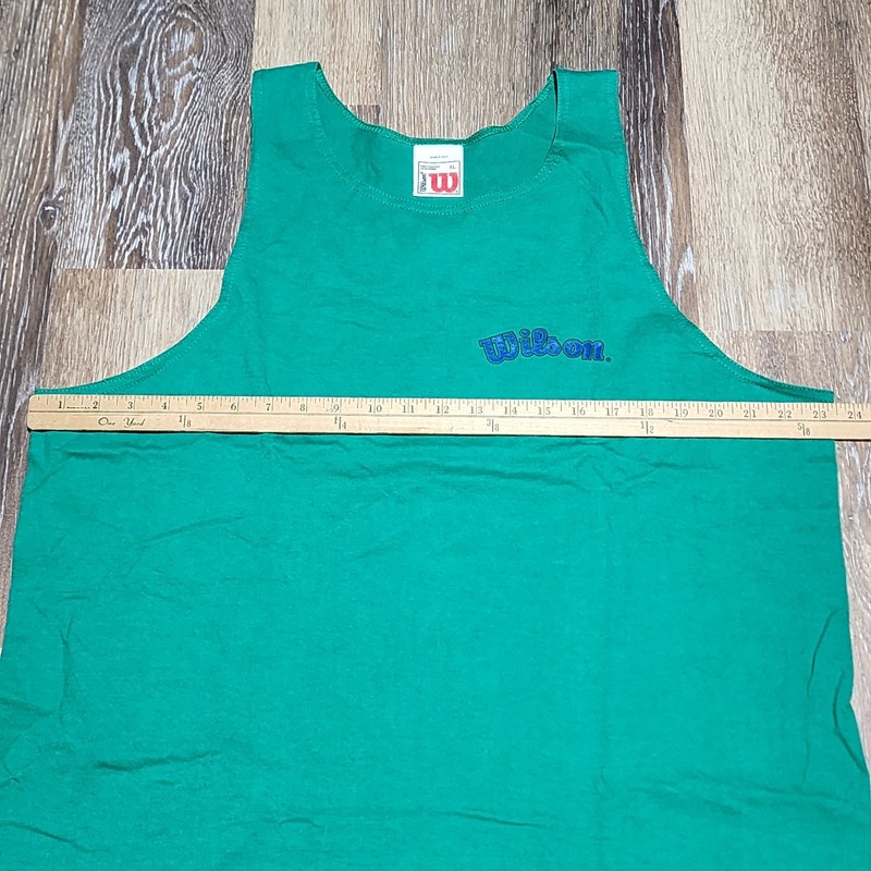 VTG Wilson Tank Top XL Green Men Pullover Muscle Shirt Sleeveless USA Beachwear gallery