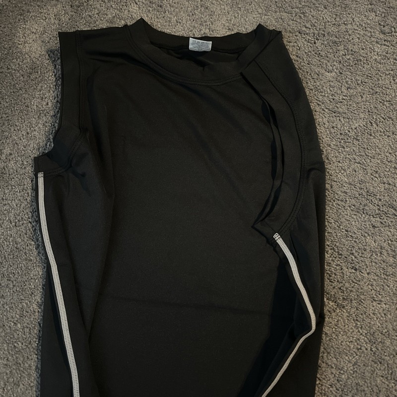 Drskin Black Ventilated Scoop Neck Mens Stretch Tank Top Size L gallery