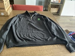 Eagle Dry Goods Quarter Zip Golf Pullover Mens L-2009 Irish Links Tour-Black
