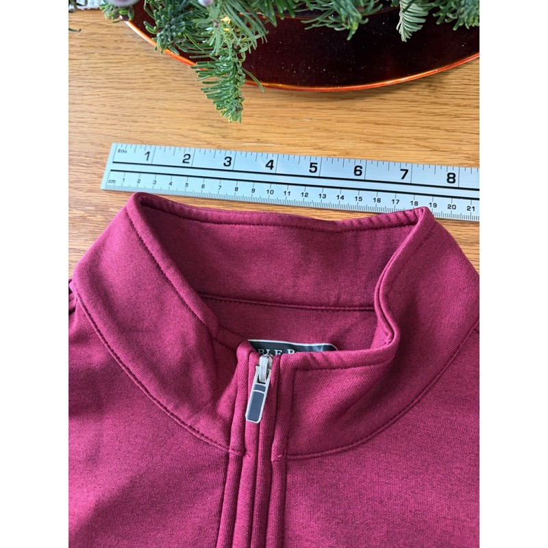 Pebble Beach Dry Luxe Performance Burgundy 1/4 Zip Pullover Mens XXL gallery