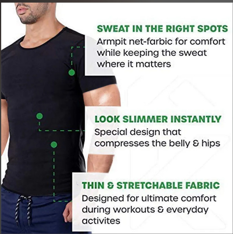 Men Gynecomastia Compression Tank Top Sauna Sweat Vest Fitness Body Shaper Belt gallery