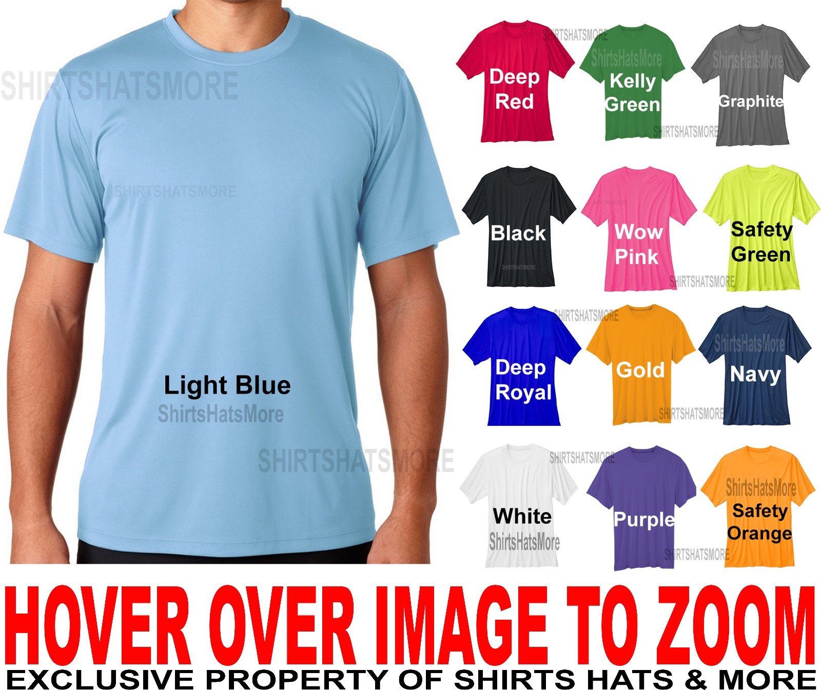 HANES Mens Moisture Wicking T-Shirt Dri Fit Exercise Performance Tee XS-XL 2X 3X gallery