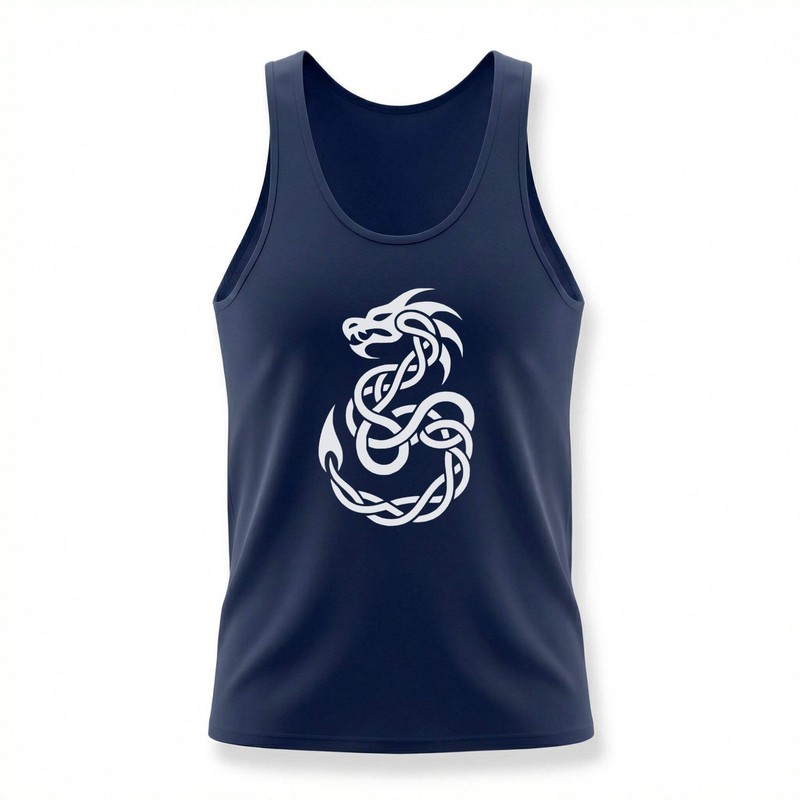 Knotwork Dragon Tank Top | Celtic Mythical Creature Symbol Unisex Shirt Dragon gallery