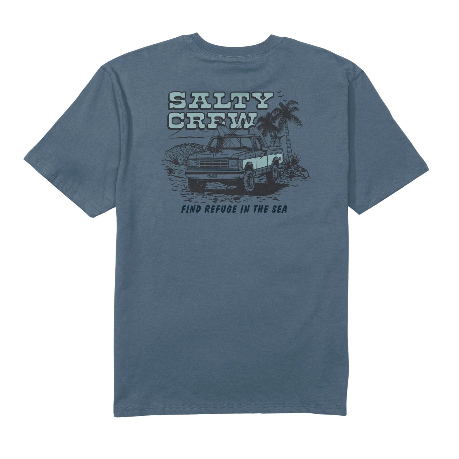 Salty Crew Truck Stop Classic Tee Men's Shirt, Slate, X-Large gallery
