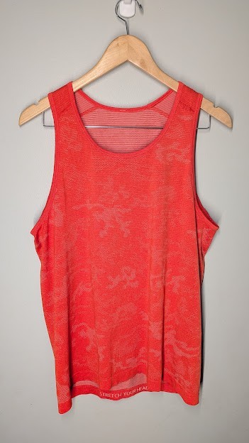 Lululemon Metal Vent Tech Tank Top-Men's M-Performance Camo Red-Orange gallery