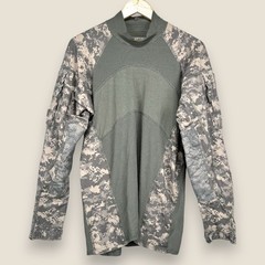Massif Mountain Gear Army Combat Shirt Men Large Digital Camo Long Sleeve Patch