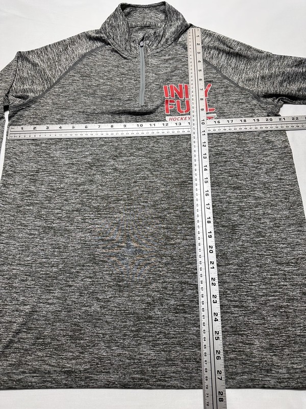 Indy Fuel Under Armour Men's Medium Grey Heatgear 1/4 Zip Loose Fit Hockey gallery
