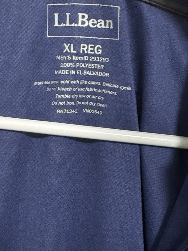 LL Bean Active Long sleeve 1/2 Zip Men Xl Back Pockets Running gallery