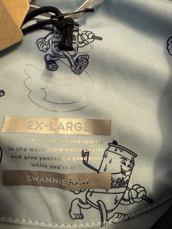 Swannies Golf Performance Short Sleeve Golf Polo XXL Blue Beer Can Print NWT gallery