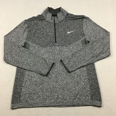 Nike Golf Sweater Men Large Gray 1/4 Zip Modern Fit Pullover Dri Fit Golfer L