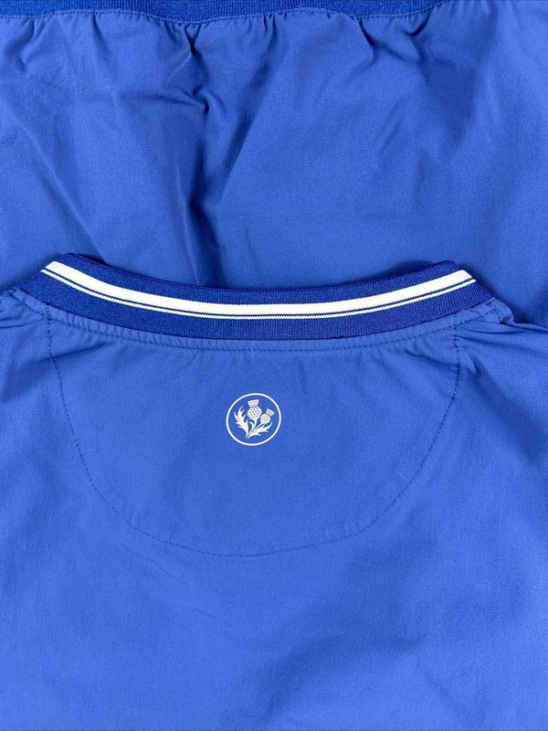 Donald Ross Golf Pullover V-Neck Chest Logo Small Blue Nylon NWOT MSRP $155 gallery
