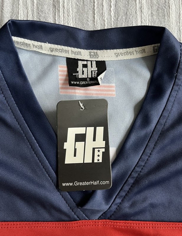 Greater Half US American Flag Second Amendment Jersey Style Shirt Small (21x29) gallery