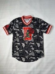 Black Pyramid Rose Patch Jersey Shirt Men’s XL Dark Gray Camo V-Neck 2017-2018