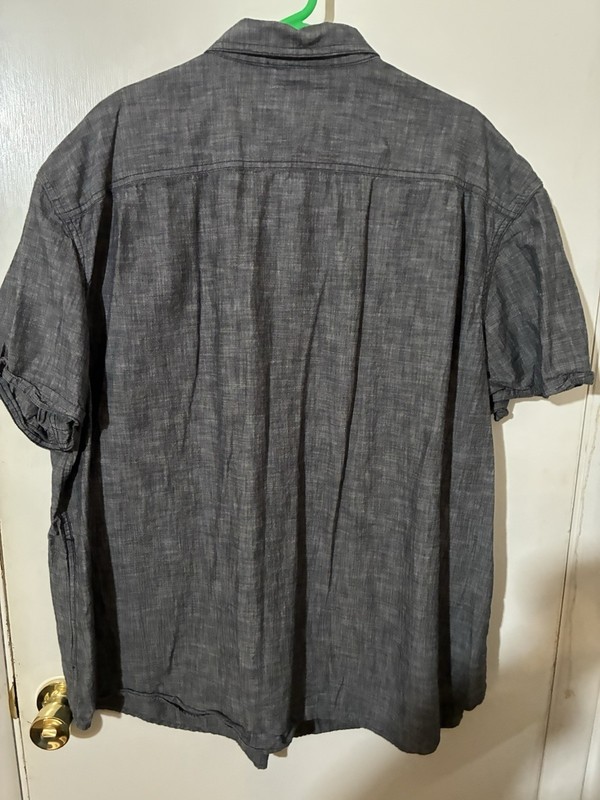 The Foundry Supply Co Young Men's 3XL Gray 100% Cotton Button Up S/S Shirt gallery